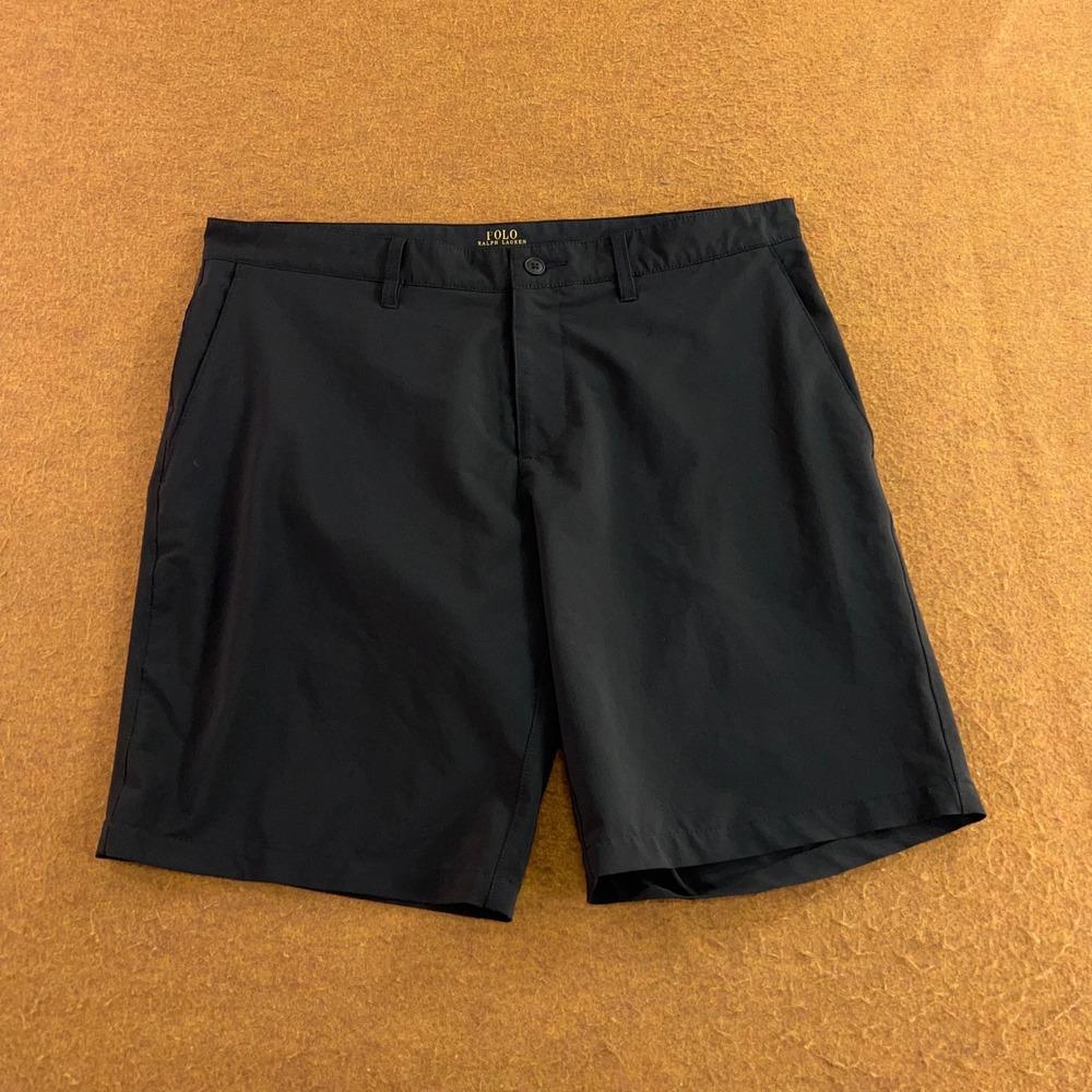 Polo Ralph Lauren Mens 34 Black Performance Stretch Golf Shorts